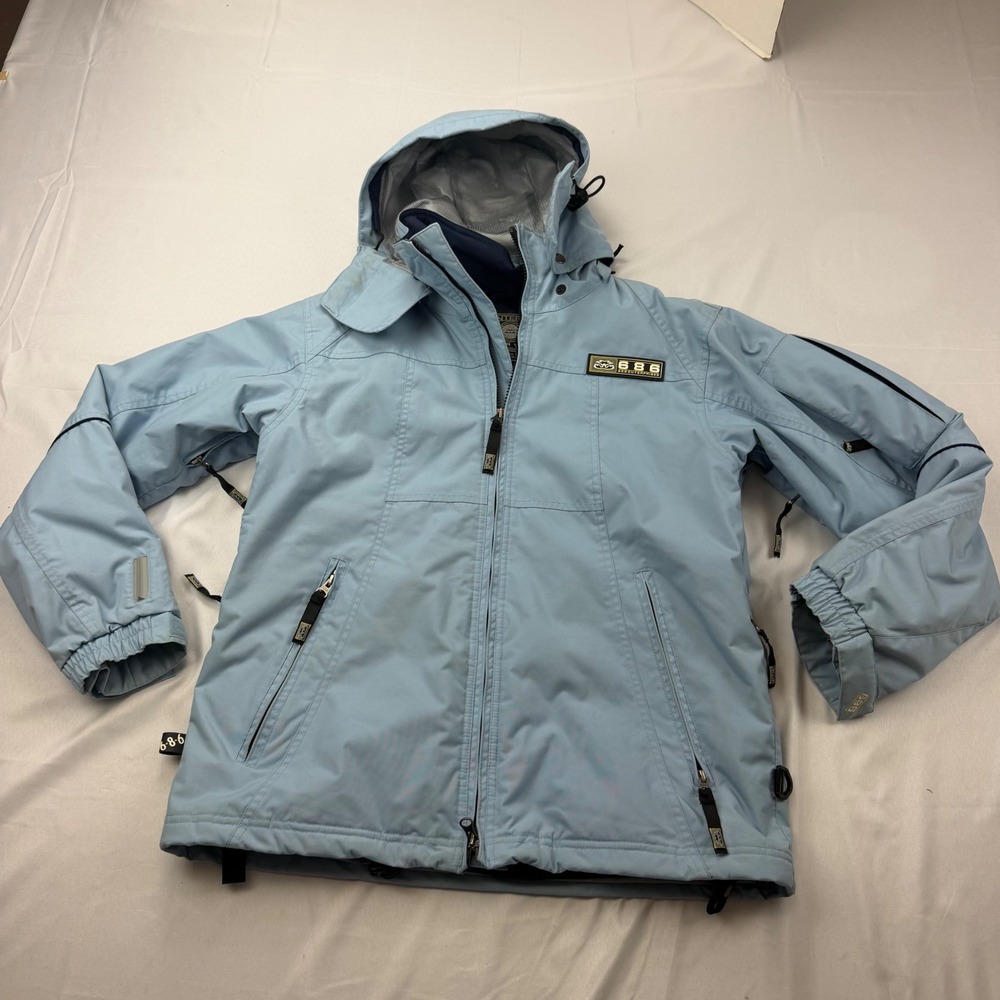 686 Snowboard Jacket Womens M Blue Hooded Ski Outerwear Winter Coat